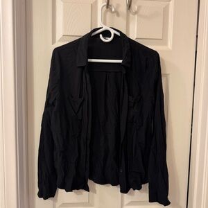 Fashion Nova Black Button Down Shirt